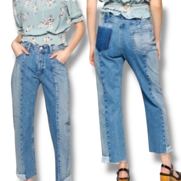 Moussy two toned straight multi wash vintage style jeans - Picture 1 of 11